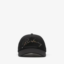 Check Cursive Logo Gabardine Baseball Cap