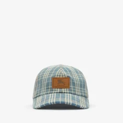 Check Denim Baseball Cap