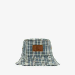 Check Denim Bucket Hat