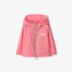 Checker-tape Nylon Hooded Jacket