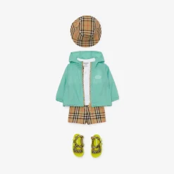 Checker-tape Nylon Hooded Jacket
