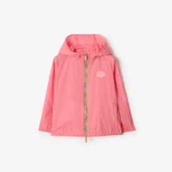 Checker-tape Nylon Hooded Jacket