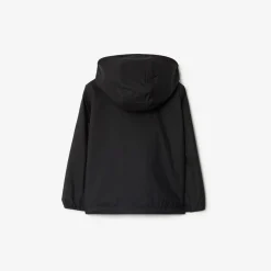 Checker-tape Nylon Hooded Jacket