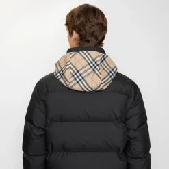 Checker-tape Snowdon Puffer Jacket