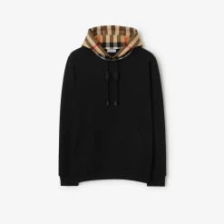 Check Hood Cotton Hoodie