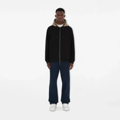 Check Hood Cotton Zip Hoodie