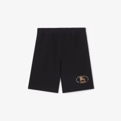 Check Knight Stamp Cotton Shorts