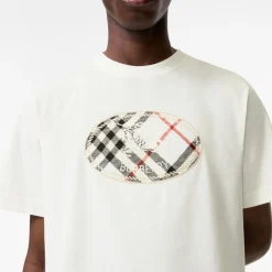 Check Knight Stamp Cotton T-shirt