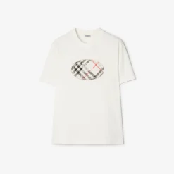 Check Knight Stamp Cotton T-shirt