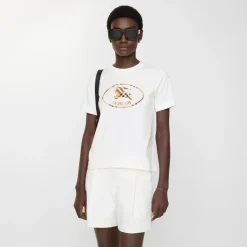 Check Knight Stamp Cotton T-shirt