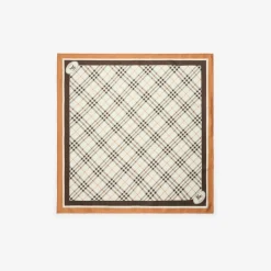 Check Knight Stamp Silk Scarf