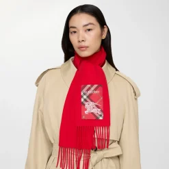 Check Label Cashmere Scarf