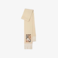 Check Label Cashmere Scarf