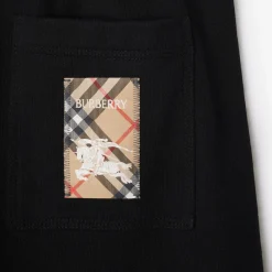 Check Label Cotton Shorts