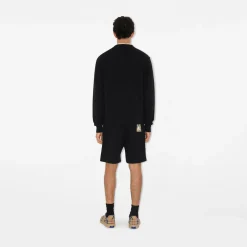 Check Label Cotton Shorts