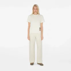 Check Label Cotton T-shirt
