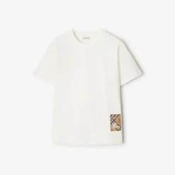 Check Label Cotton T-shirt
