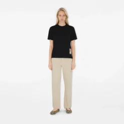 Check Label Cotton T-shirt