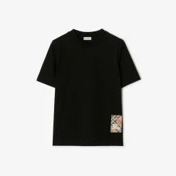 Check Label Cotton T-shirt