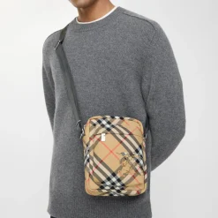 Check North South Crossbody Bag