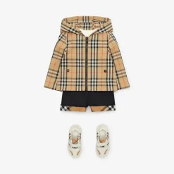 Check Nylon Hooded Jacket