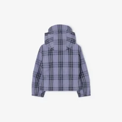 Check Nylon Hooded Jacket