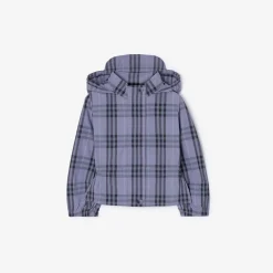 Check Nylon Hooded Jacket