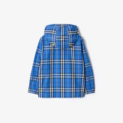 Check Nylon Hooded Jacket