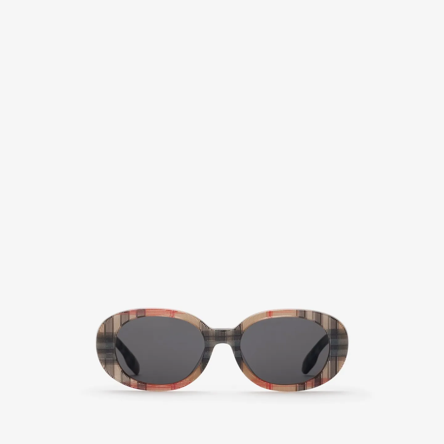 Check Oval Sunglasses