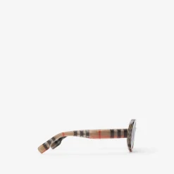 Check Oval Sunglasses