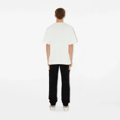 Check Panel Cotton Jogging Pants