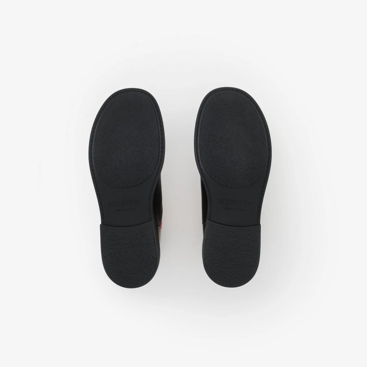 Check Panel Leather Boots