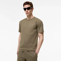 Check Piping Cotton T-shirt