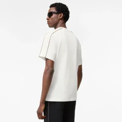 Check Piping Cotton T-shirt