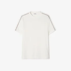 Check Piping Cotton T-shirt