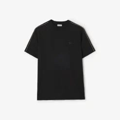 Check Piping Cotton T-shirt