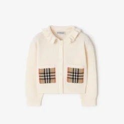 Check Pocket Cotton Wool Cardigan