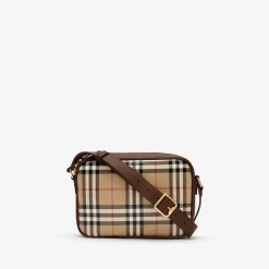 Check Pocket Crossbody Bag