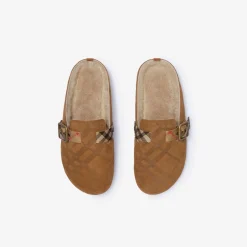 Check Shearling Urchin Clogs