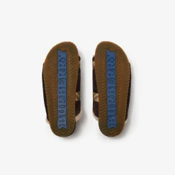 Check Shearling Urchin Sandals