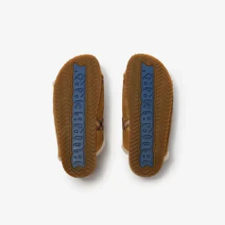 Check Shearling Urchin Sandals