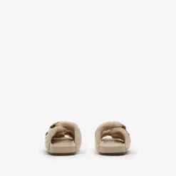 Check Shearling Urchin Sandals
