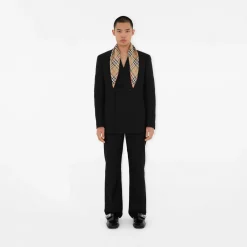 Check Silk Scarf