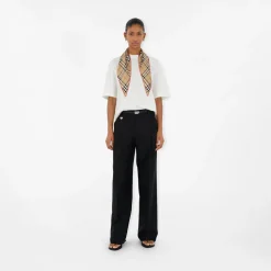 Check Silk Scarf