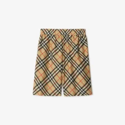 Check Silk Shorts