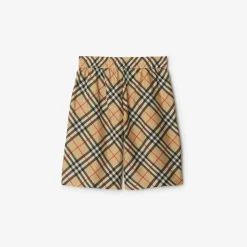 Check Silk Shorts