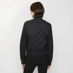 Check-stitch Nylon and Wool Jacket