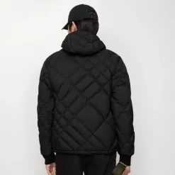 Check-stitch Nylon Doversgreen Puffer Jacket