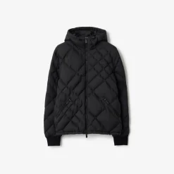 Check-stitch Nylon Doversgreen Puffer Jacket