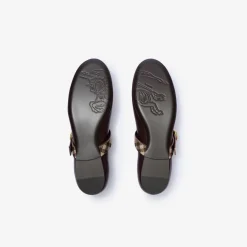 Check Strap Leather Robin Ballerinas